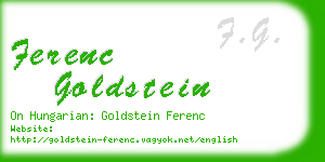 ferenc goldstein business card